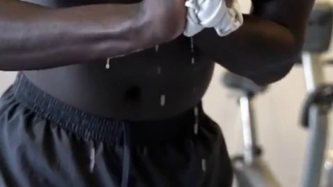 Benjamin Mendy, con su camiseta sudada