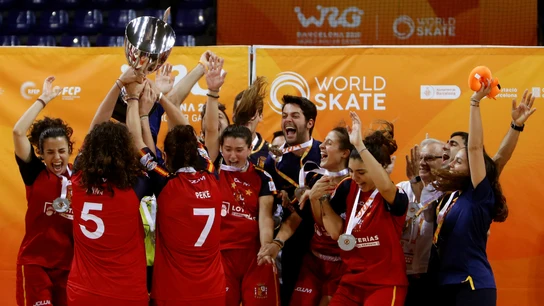 España celebra el Mundial de hockey patines España celebra el Mundial de hockey patines