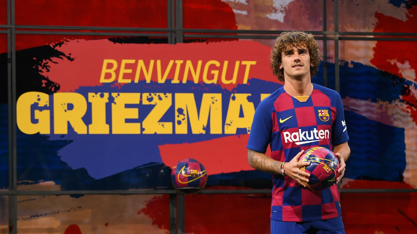 Antoine Griezmann, con la camiseta del Barcelona Antoine Griezmann, con la camiseta del Barcelona