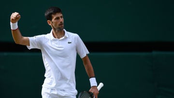 Novak Djokovic celebra un punto