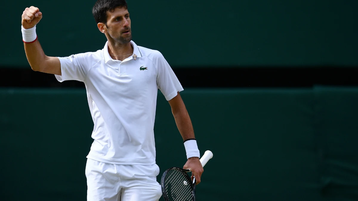 Novak Djokovic celebra un punto