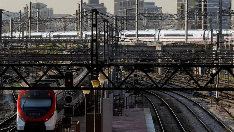 Vista de las vías de tren en la estación madrileña de Atocha