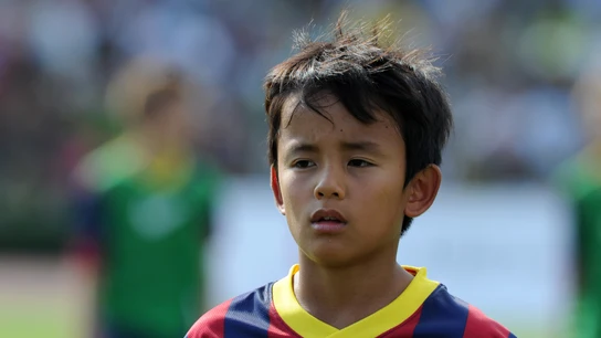Takefusa Kubo, en el FC Barcelona Takefusa Kubo, en el FC Barcelona