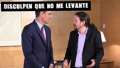 Pedro Sánchez y Pablo Iglesias El Muro