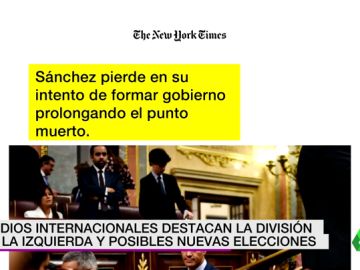 La prensa internacional destaca la división de la izquierda española y la posibilidad de nuevas elecciones La prensa internacional destaca la división de la izquierda española y la posibilidad de nuevas elecciones