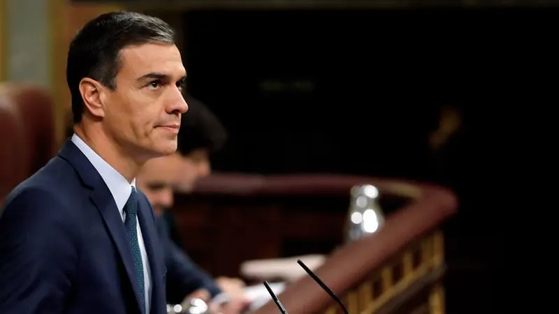 Pedro Sánchez, en la sesión de investidura de julio