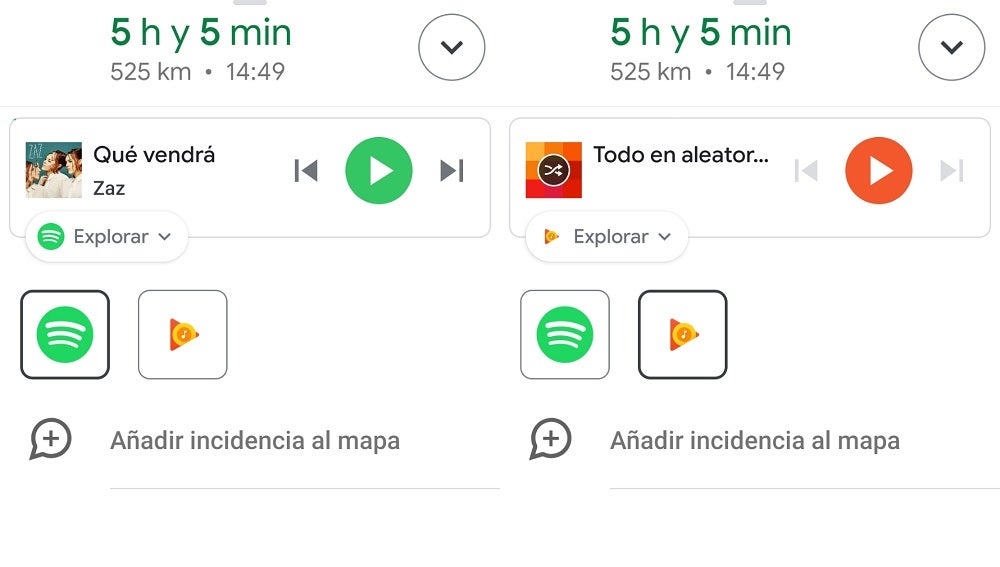 Reproductor de música en Google Maps