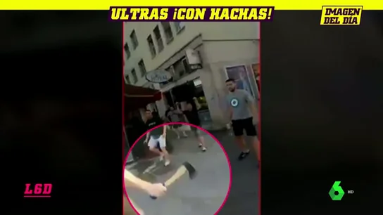 Pelea a hachazos y martillazos entre ultras en la previa de la Champions League Pelea a hachazos y martillazos entre ultras en la previa de la Champions League