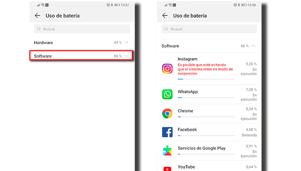 Apps que consumen batería