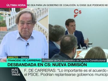 Francesc de Carreras, fundador de Ciudadanos: "Rivera debería escuchar las razones de los que nos hemos ido" Francesc de Carreras, fundador de Ciudadanos: "Rivera debería escuchar las razones de los que nos hemos ido"