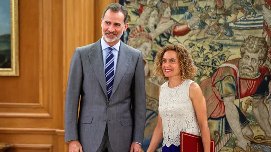 El rey Felipe VI durante la recepción a la presidenta del Congreso, Meritxell Batet El rey Felipe VI durante la recepción a la presidenta del Congreso, Meritxell Batet