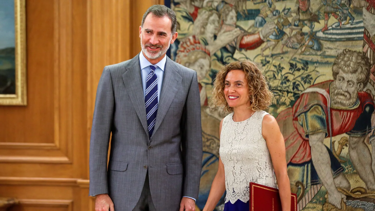 El rey Felipe VI durante la recepción a la presidenta del Congreso, Meritxell Batet El rey Felipe VI durante la recepción a la presidenta del Congreso, Meritxell Batet