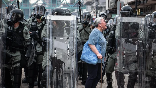 La anciana que se ha convertido en icono en las protestas de Hong Kong La anciana que se ha convertido en icono en las protestas de Hong Kong