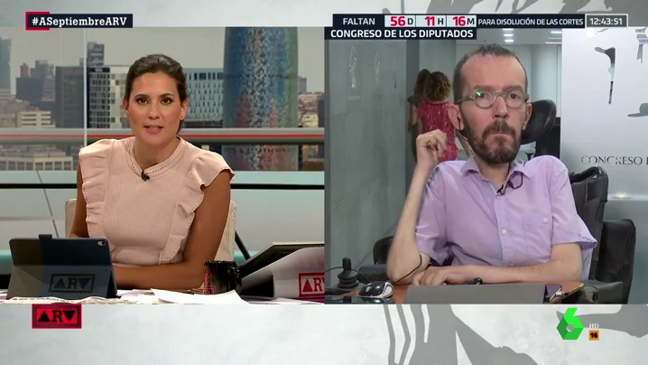 Pablo Echenique: "El PSOE sigue pidiendo el apoyo de PP y Ciudadanos, que son aliados de Vox en comunidades y ayuntamientos"