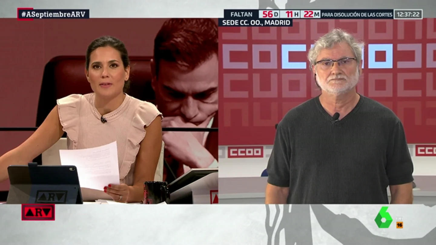 Fernando Lezcano (Comisiones Obreras): "Ir a unas nuevas elecciones propiciará que las fuerzas de extrema derecha ganen ventaja" Fernando Lezcano (Comisiones Obreras): "Ir a unas nuevas elecciones propiciará que las fuerzas de extrema derecha ganen ventaja"