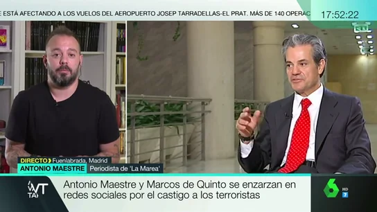 Antonio Maestre responde a Marcos de Quinto: "Su propuesta es el ojo por ojo, la legitimación de la tortura como castigo" Antonio Maestre responde a Marcos de Quinto: "Su propuesta es el ojo por ojo, la legitimación de la tortura como castigo"