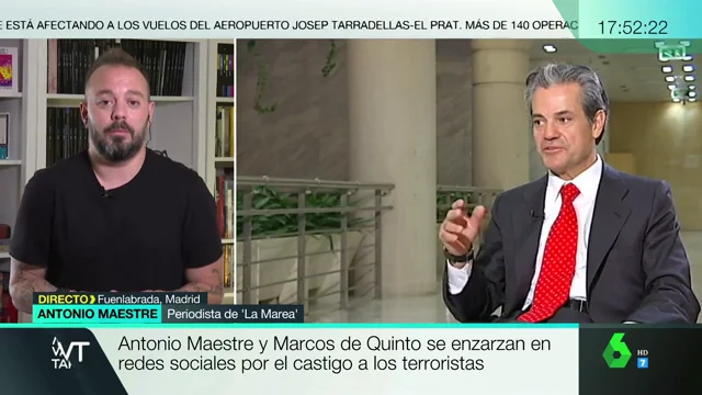 Antonio Maestre responde a Marcos de Quinto: "Su propuesta es el ojo por ojo, la legitimación de la tortura como castigo" Antonio Maestre responde a Marcos de Quinto: "Su propuesta es el ojo por ojo, la legitimación de la tortura como castigo"
