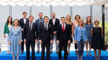 Pablo Casado junto al resto de integrantes del nuevo Comité de Dirección del PP