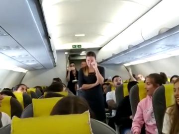La emocionante despedida en pleno vuelo a una azafata durante su último día de trabajo La emocionante despedida en pleno vuelo a una azafata durante su último día de trabajo
