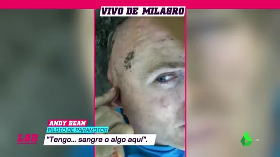 El parapentista Andy Bean revive su espeluznante accidente: "Olí combustible, el motor estaba encendido" El parapentista Andy Bean revive su espeluznante accidente: "Olí combustible, el motor estaba encendido"