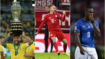 Alves, Ribéry y Balotelli, se encuentran actualmente sin equipo