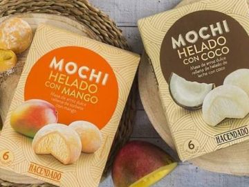 Helados mochi de mango y coco Helados mochi de mango y coco