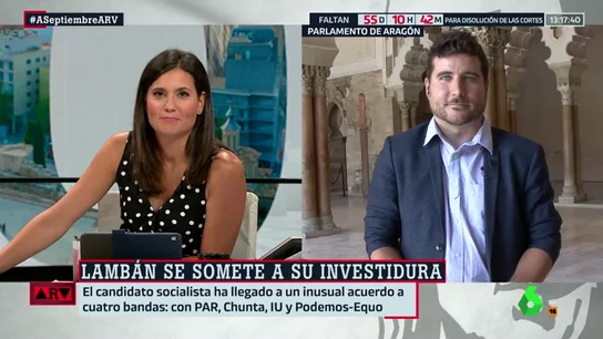 Nacho Escartín (Podemos Aragón): "Aquí llegamos a un acuerdo porque pensamos en el interés común y el amor por Aragón" Nacho Escartín (Podemos Aragón): "Aquí llegamos a un acuerdo porque pensamos en el interés común y el amor por Aragón"