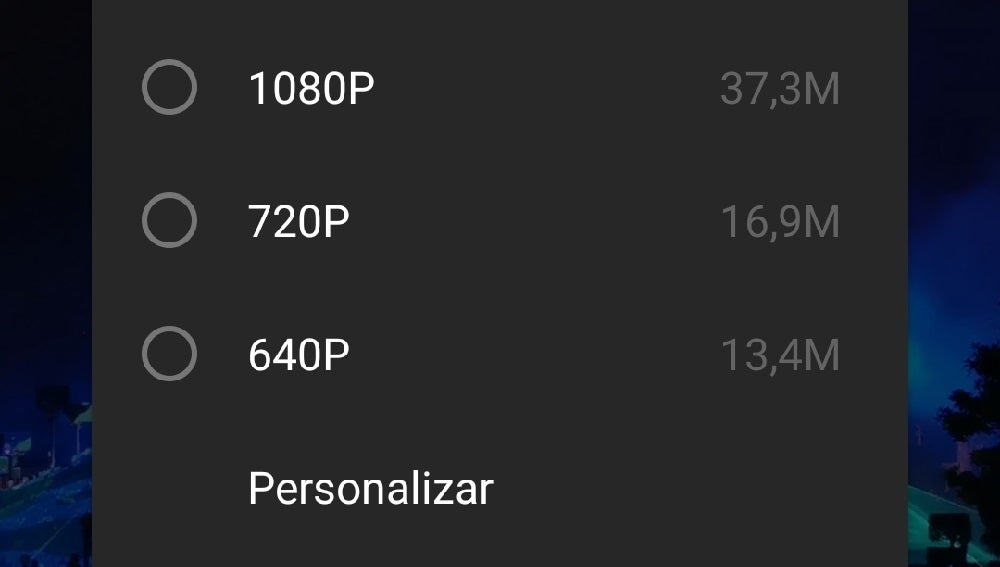 Cambiando tamaño