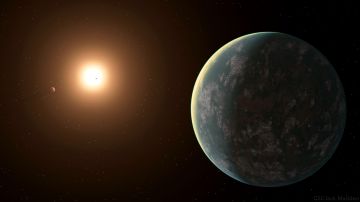 Representación de un sistema de exoplanetas