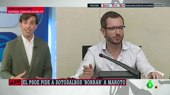 Pablo Montesinos defiende el nombramiento de Maroto: "¿Cuántas veces ha estado el señor Marlaska en Cádiz?" Pablo Montesinos defiende el nombramiento de Maroto: "¿Cuántas veces ha estado el señor Marlaska en Cádiz?"