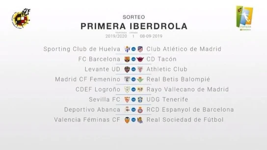 La primera jornada de la Liga Iberdrola 2019/2020 La primera jornada de la Liga Iberdrola 2019/2020