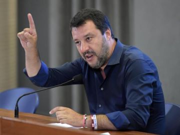 El ministro del Interior italiano, Matteo Salvini El ministro del Interior italiano, Matteo Salvini