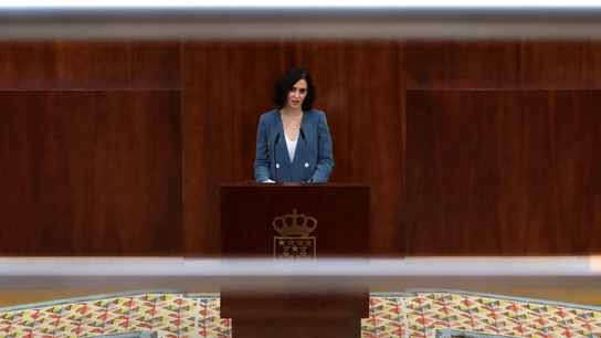 Isabel Díaz Ayuso durante su discurso de investidura en la Asamblea de Madrid Isabel Díaz Ayuso durante su discurso de investidura en la Asamblea de Madrid