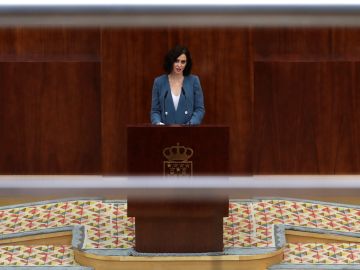 Isabel Díaz Ayuso durante su discurso de investidura en la Asamblea de Madrid Isabel Díaz Ayuso durante su discurso de investidura en la Asamblea de Madrid