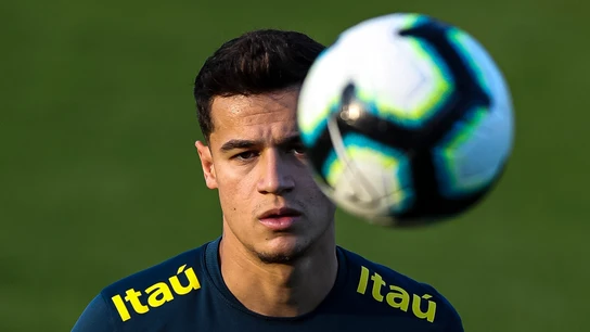 Coutinho, durante un entrenamiento Coutinho, durante un entrenamiento