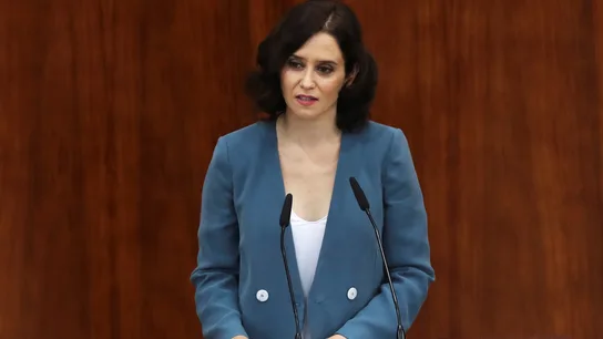 Isabel Díaz Ayuso, en su discurso de investidura Isabel Díaz Ayuso, en su discurso de investidura
