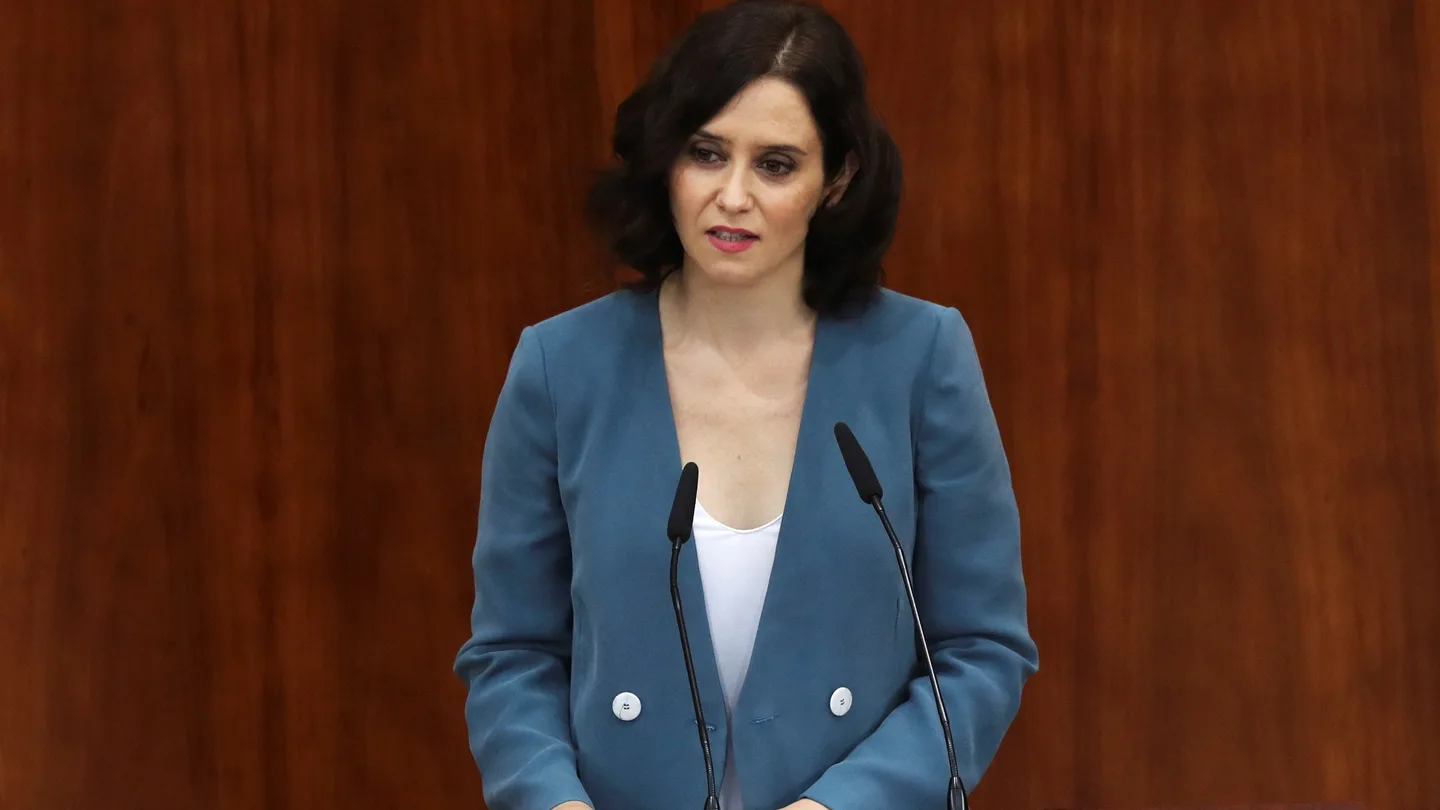 Isabel Díaz Ayuso, en su discurso de investidura Isabel Díaz Ayuso, en su discurso de investidura