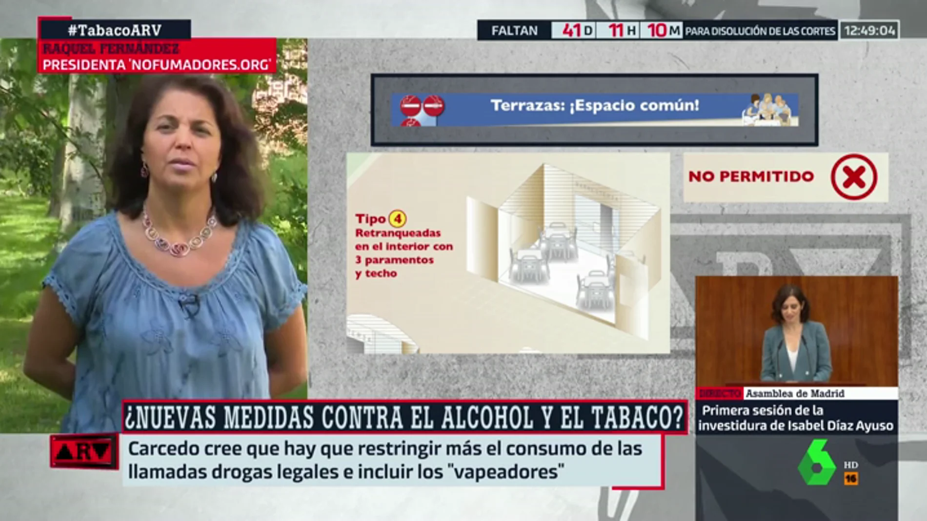 Raquel Fernández: "La ley antitabaco en las terrazas se está incumpliendo masivamente"