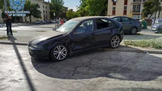 Imagen del coche del alunicero 'Cheíto' Imagen del coche del alunicero 'Cheíto'