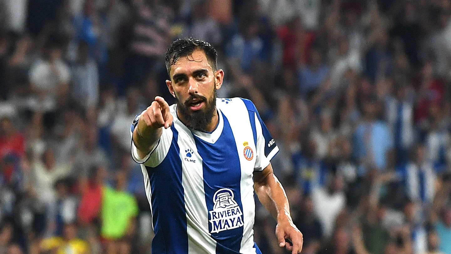 Borja Iglesias, celebrando un gol con el Espanyol Borja Iglesias, celebrando un gol con el Espanyol