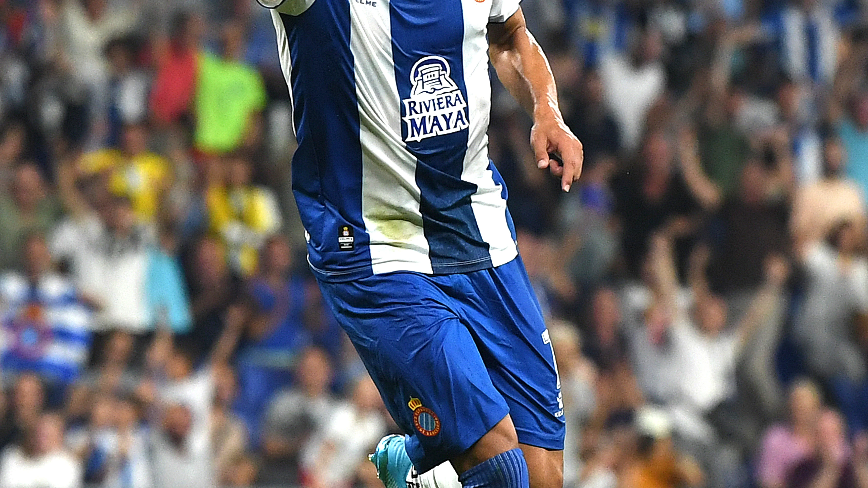 Borja Iglesias, celebrando un gol con el Espanyol