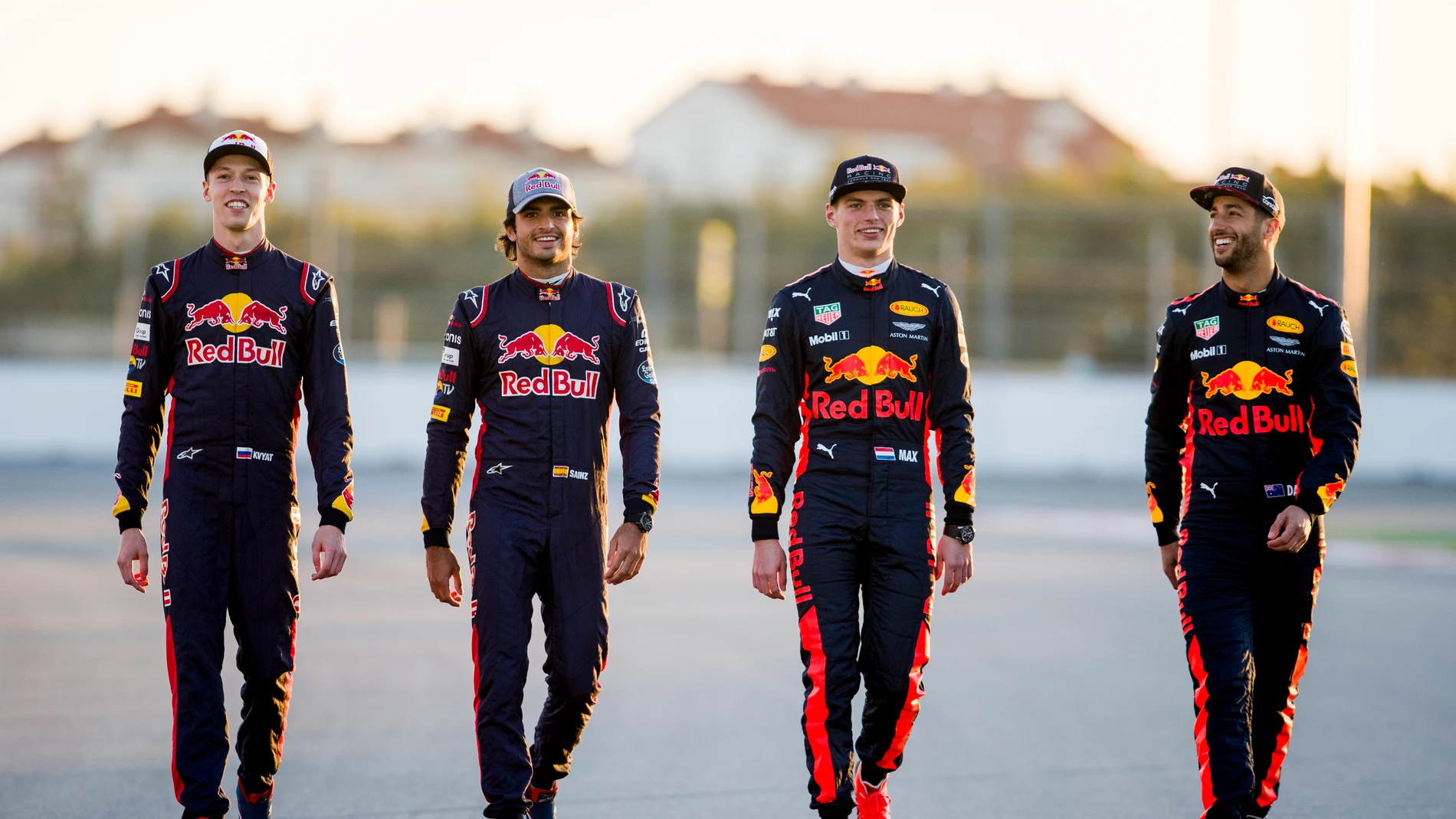 Kvyat, Sainz, Verstappen y Ricciardo