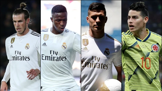 Bale, Vinicius, Jovic y James Rodríguez Bale, Vinicius, Jovic y James Rodríguez