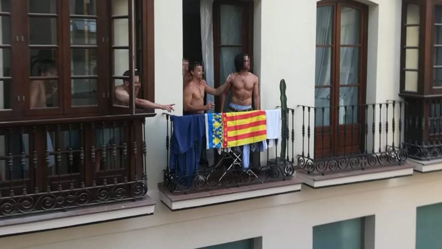 La bandera por la que se inició la disputa en Málaga La bandera por la que se inició la disputa en Málaga