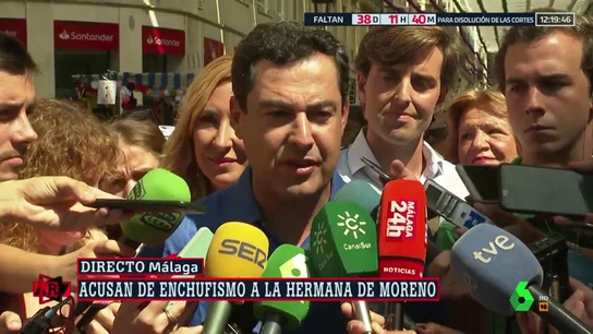 Juanma Moreno, sobre el posible trato de favor a su hermana: "Ningún nombre va a condicionar ninguna selección" Juanma Moreno, sobre el posible trato de favor a su hermana: "Ningún nombre va a condicionar ninguna selección"