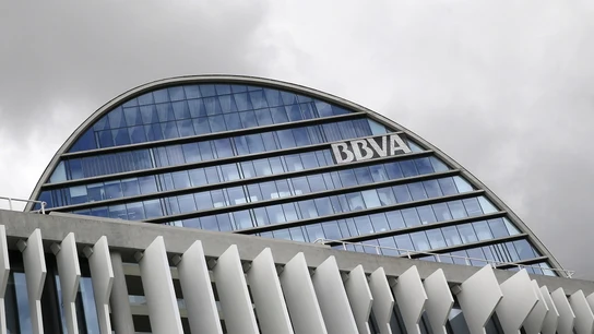 Fachada de la sede corporativa del BBVA, en el distrito de Las Tablas en Madrid Fachada de la sede corporativa del BBVA, en el distrito de Las Tablas en Madrid.