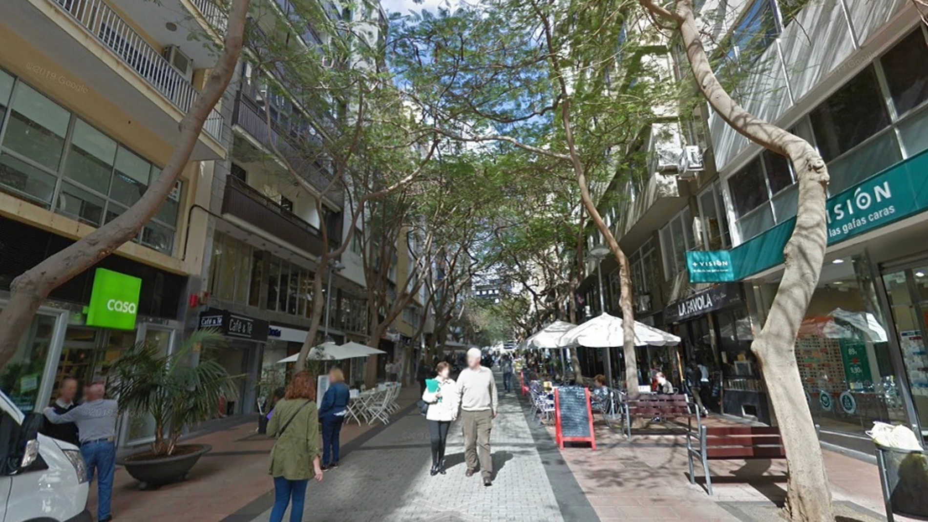 Calle en la que se produjeron los hechos en Santa Cruz de Tenerife