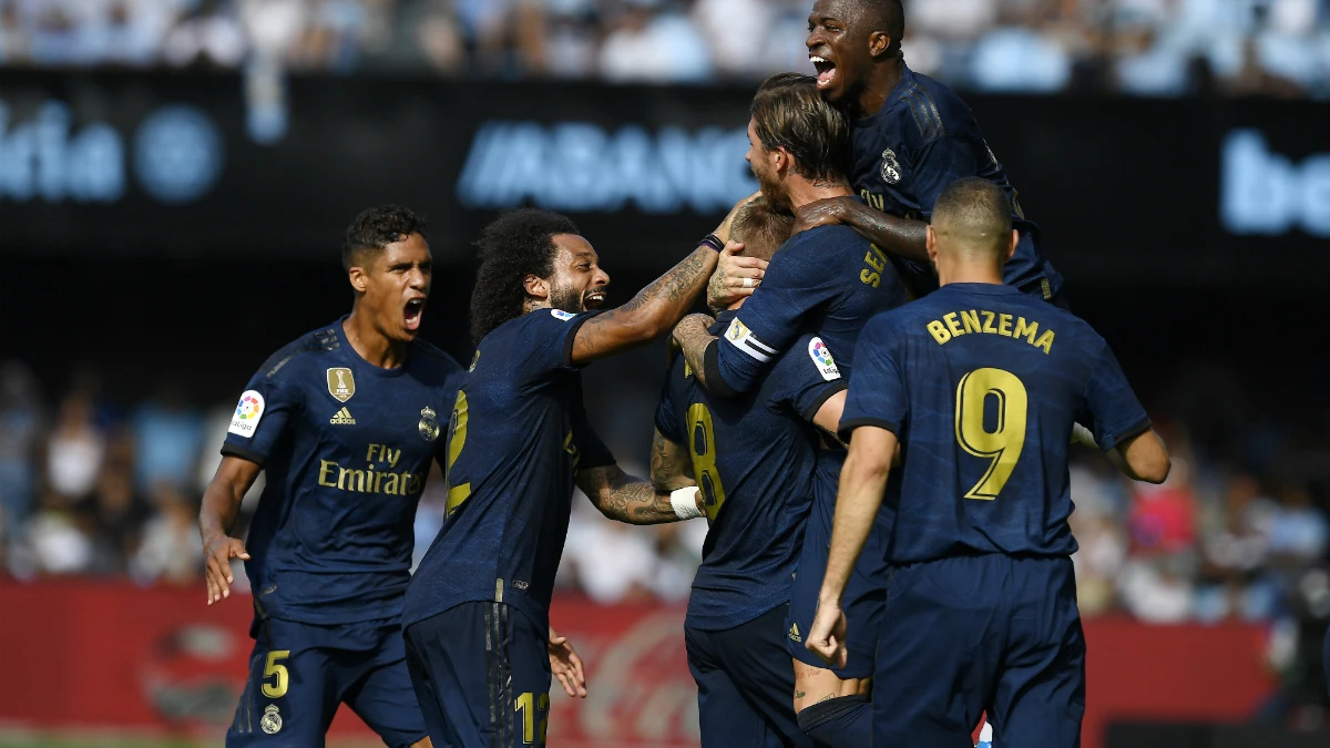 El Real Madrid celebra un gol de Kroos