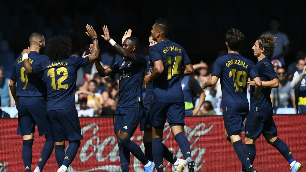 El Real Madrid celebra un gol