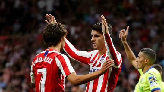 Joao Félix y Morata celebran un gol Joao Félix y Morata celebran un gol